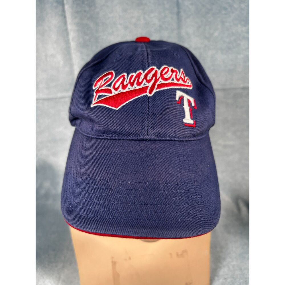 Texas Rangers Hat Cap Mens Strap Back OS Blue Red MLB Baseball Fan Favorite